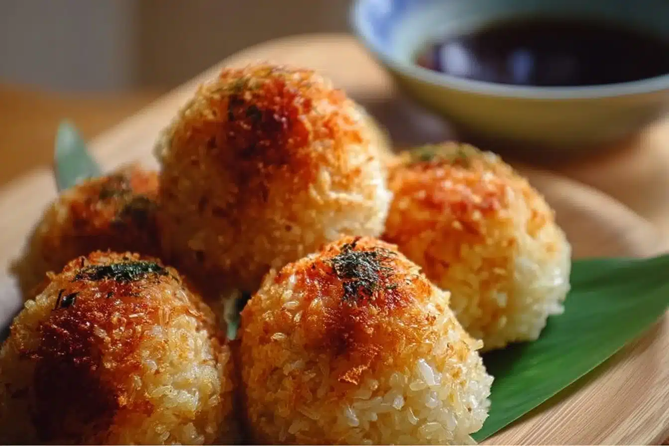 Tasty Tuna Rice Balls 2 Delicious tuna rice balls ready to serve with fresh ingredients