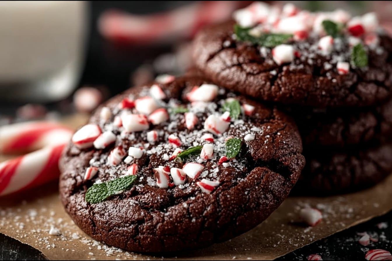 Chocolate Peppermint Brownie Cookies 4 Chocolate Peppermint Brownie Cookies