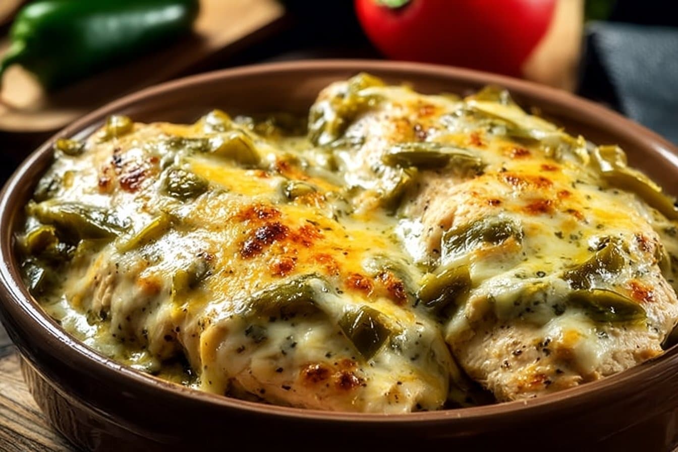 Easy and Delicious Chicken with Green Chiles and Cheese 4 Easy and Delicious Chicken with Green Chiles and Cheese