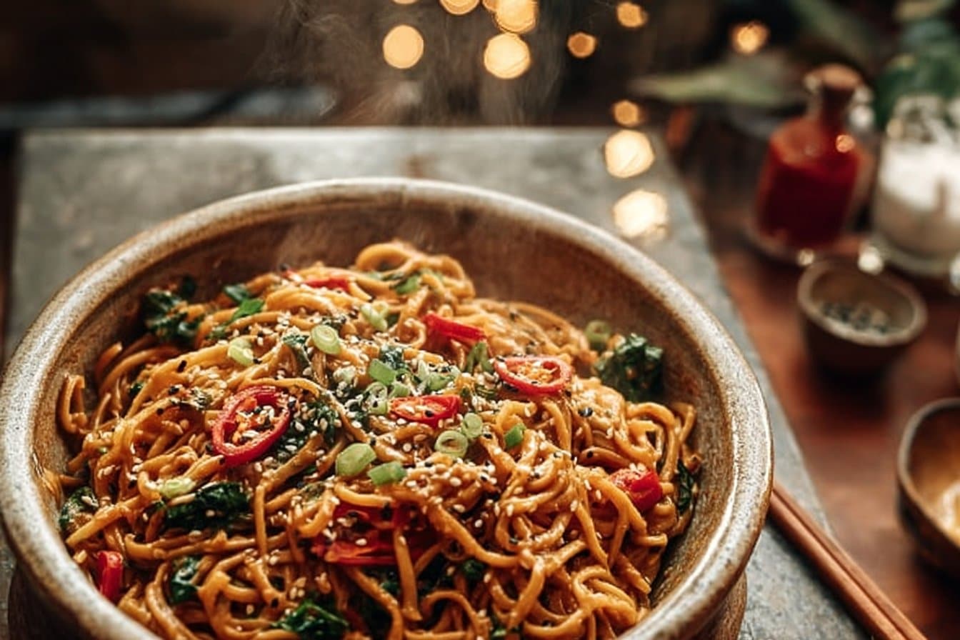 Quick & Spicy Peanut Butter Noodles 4 Quick & Spicy Peanut Butter Noodles
