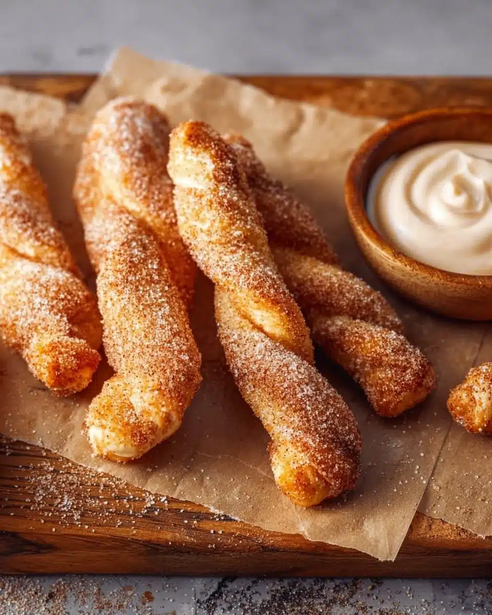 Air Fryer Cinnamon Sugar Twists with Cream Cheese Dip 4 Air Fryer Cinnamon Sugar Twists with Cream Cheese Dip