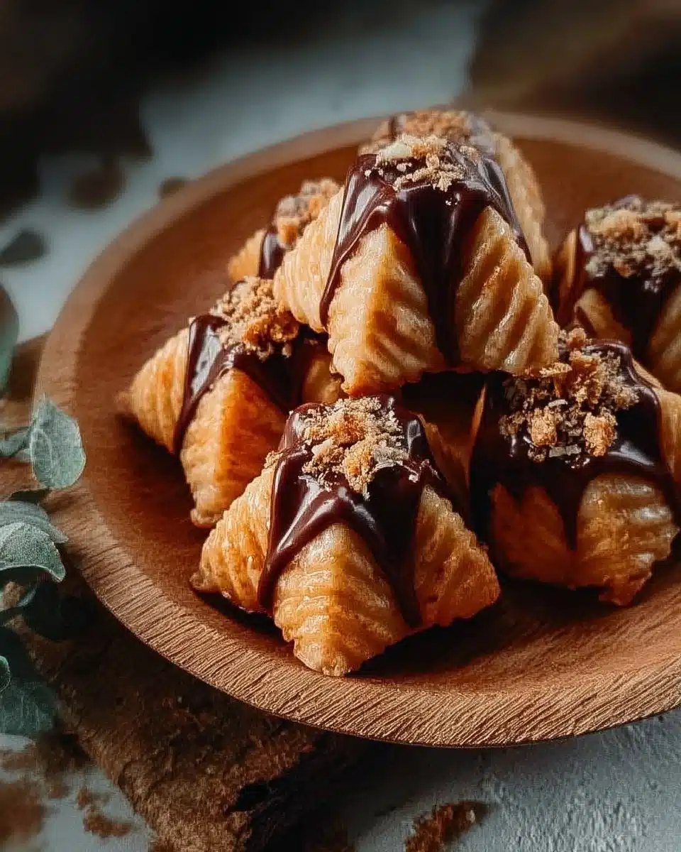 Delicious homemade Chocolate Bahulu, a traditional Malaysian sweet treat.
