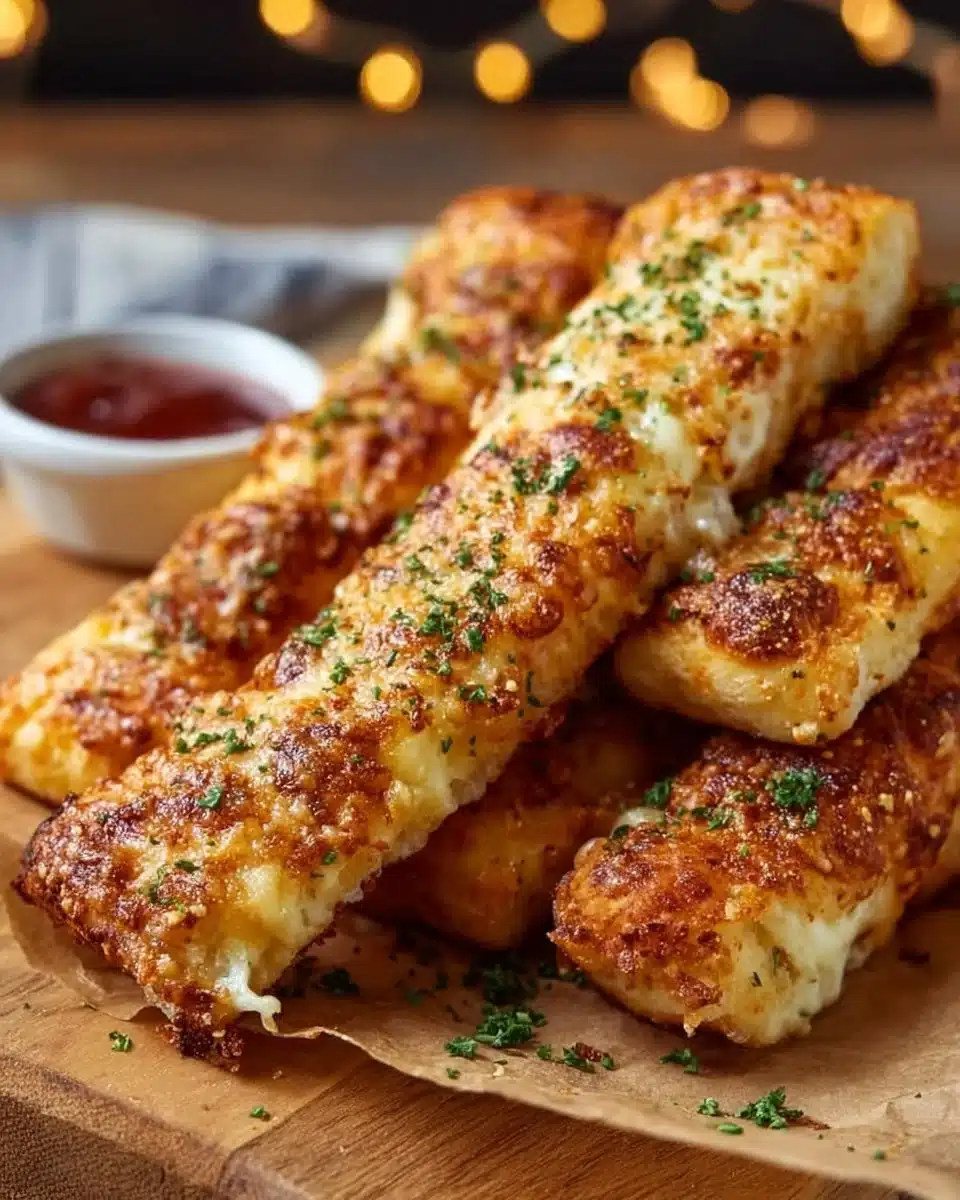 Crispy Sourdough Cheesy Breadsticks