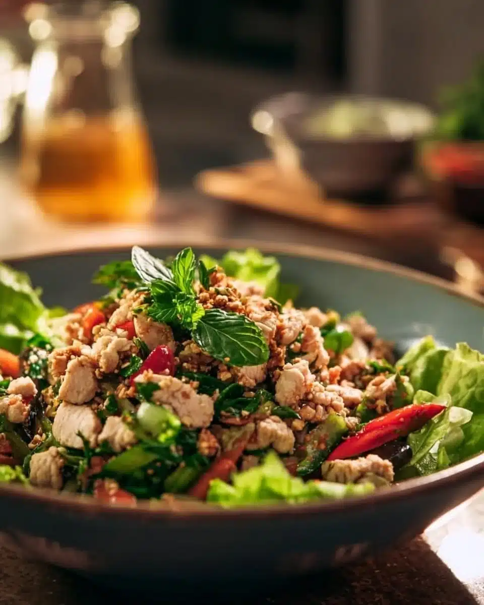 Delicious Thai Chicken Larb Salad
