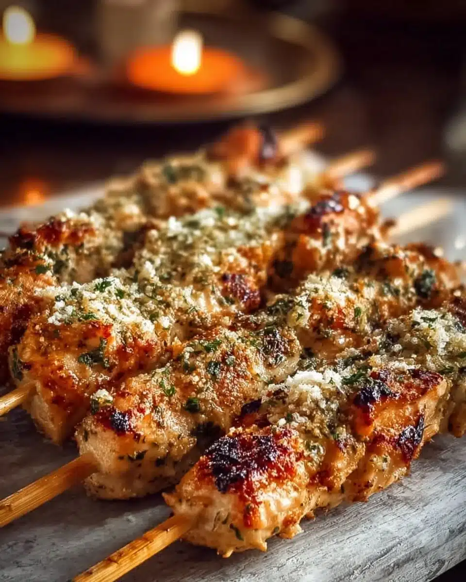 Easy and Delicious Ranch Garlic Parmesan Chicken Skewers 4 Easy and Delicious Ranch Garlic Parmesan Chicken Skewers