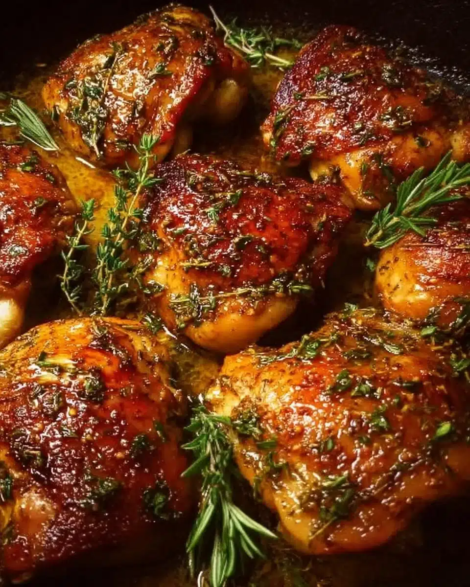 Easy Baked Chicken Thighs 3 Juicy easy baked chicken thighs cooked to perfection