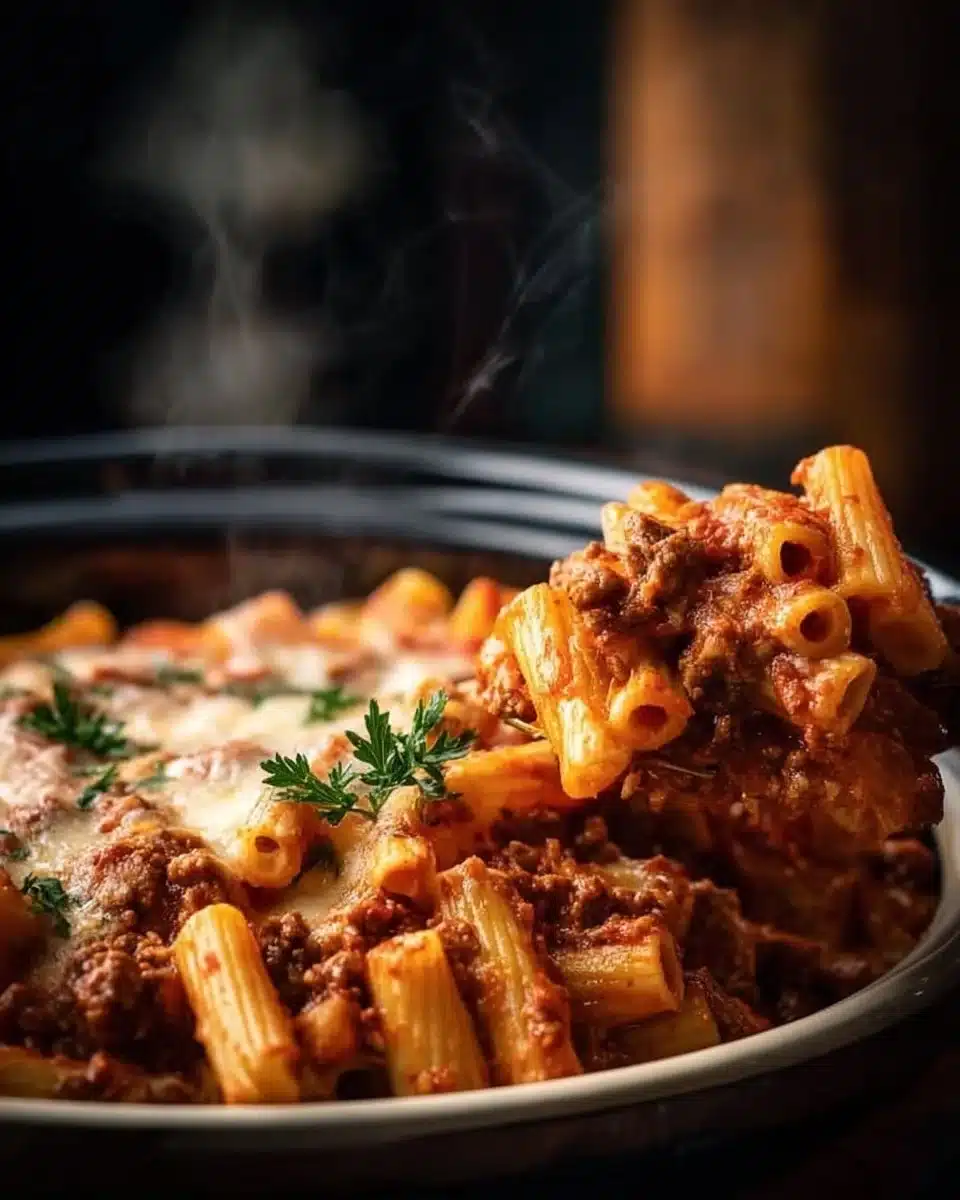 Easy Crock Pot Baked Ziti 4 Easy Crock Pot Baked Ziti