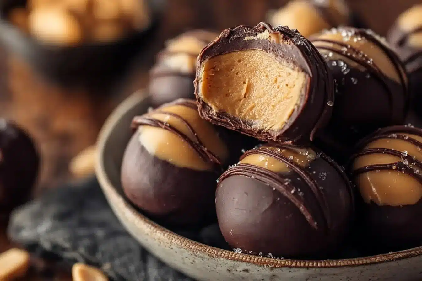 Easy Healthy Peanut Butter Buckeyes 4 Easy Healthy Peanut Butter Buckeyes