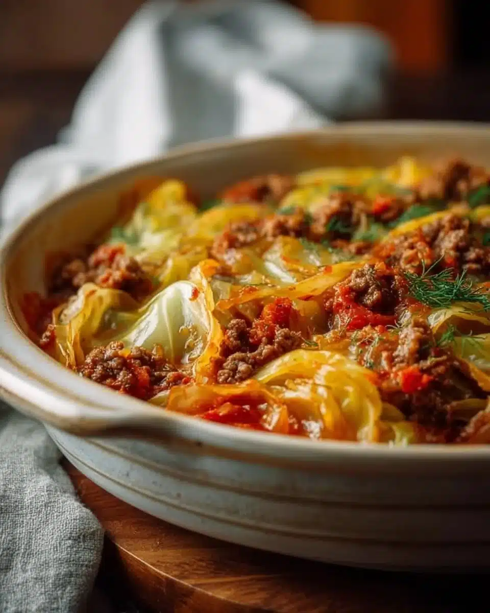 Easy Low Carb Unstuffed Cabbage Casserole