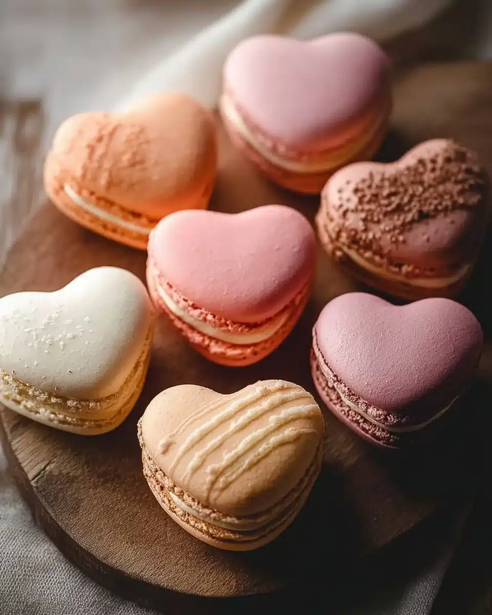 Heart-Shaped Macarons 4 Heart-Shaped Macarons