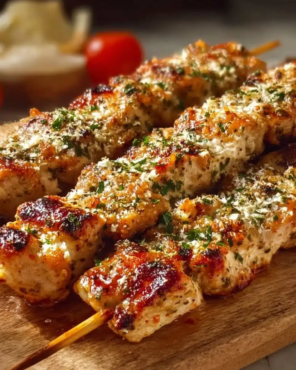 Ranch Garlic Parmesan Chicken Skewers 4 Ranch Garlic Parmesan Chicken Skewers