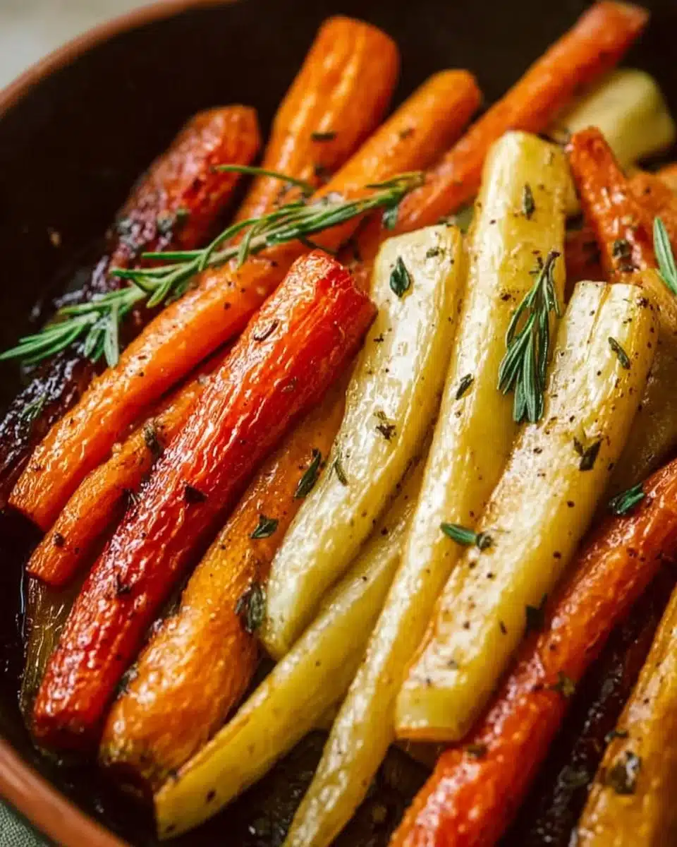 Roasted Honey Glazed Carrots & Parsnips