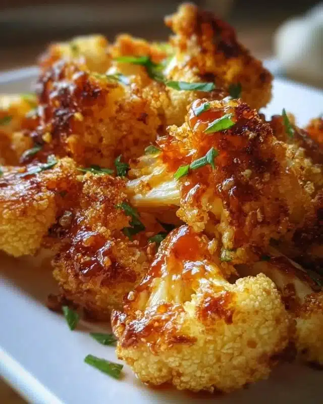 Baked Orange Cauliflower Crispy Delight
