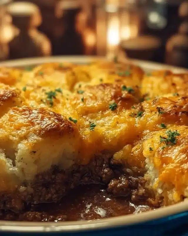 Cheddar Bay Ground Beef Cobbler