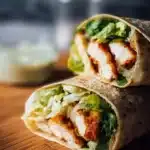 Delicious Chicken Caesar Wrap with fresh ingredients and a creamy dressing