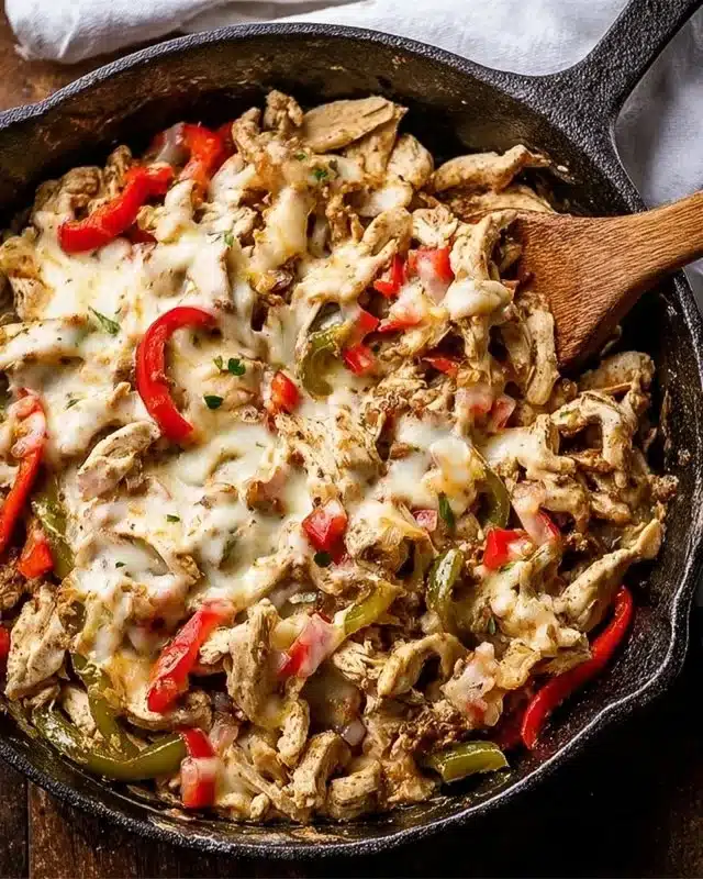 Chicken Cheesesteak Skillet 4 Chicken Cheesesteak Skillet