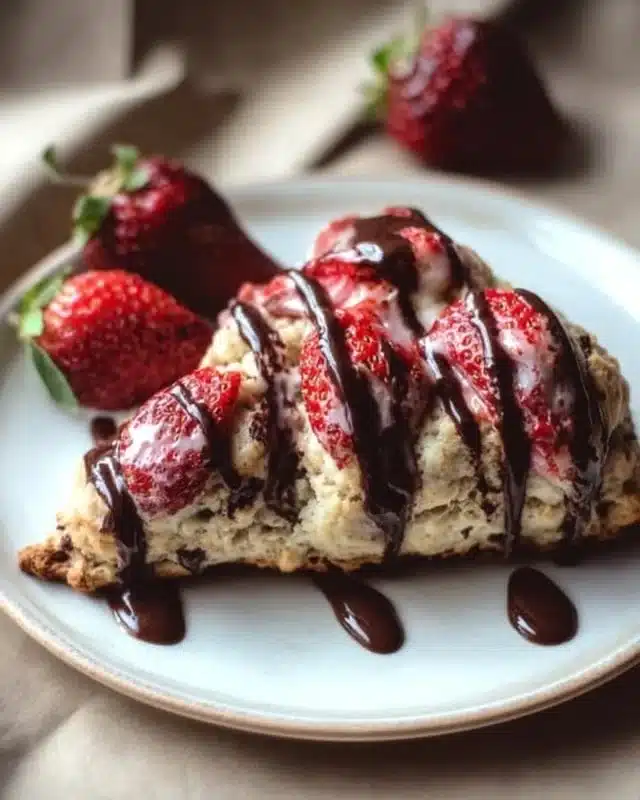 Chocolate Covered Strawberry Sourdough Scones 4 Chocolate Covered Strawberry Sourdough Scones