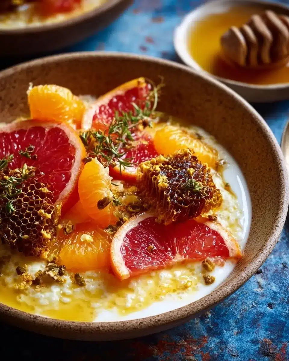 Cozy Winter Citrus Ricotta Breakfast Bowl With Honeycomb
