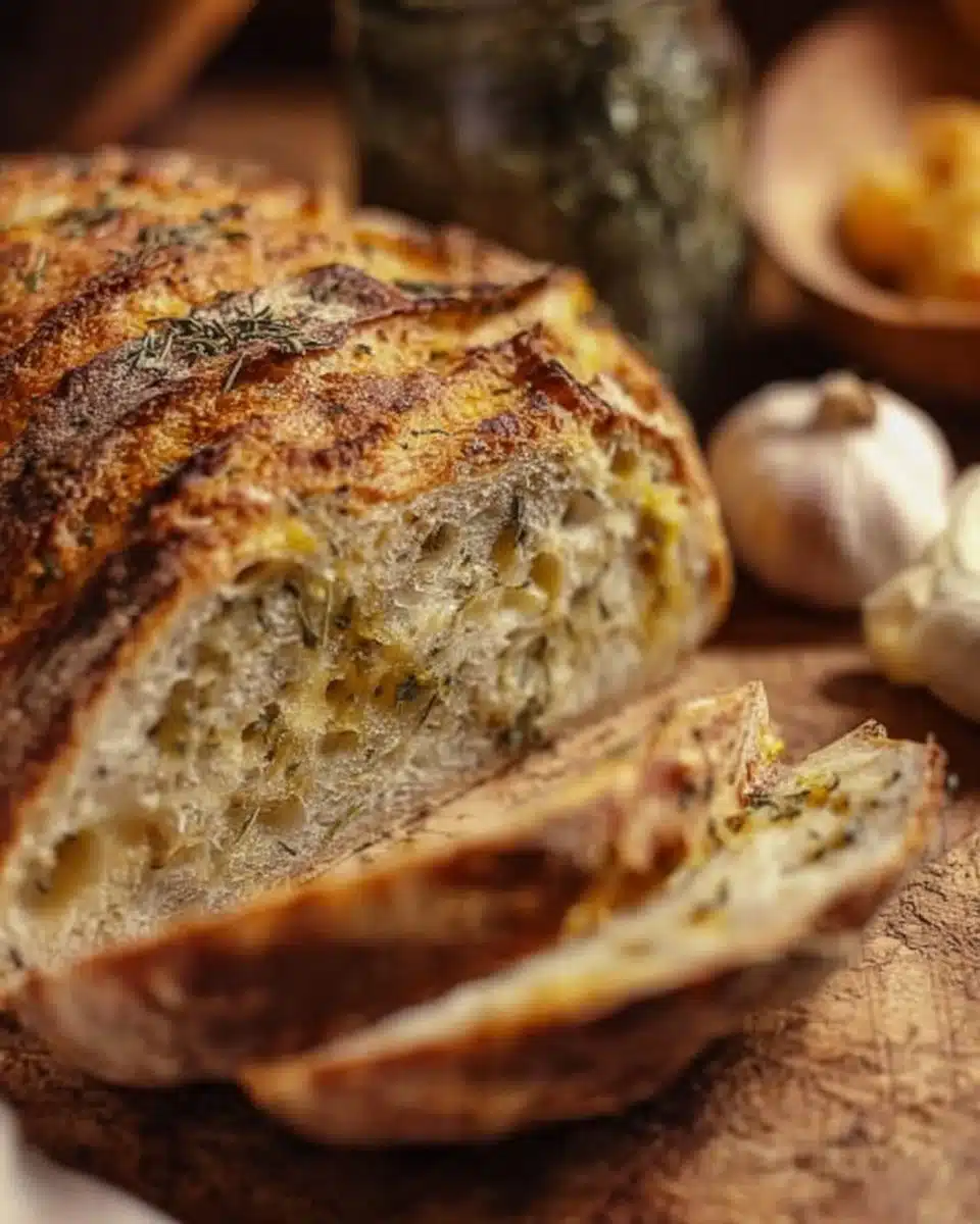 Italian Herbs & Cheese Artisan Sourdough Bread