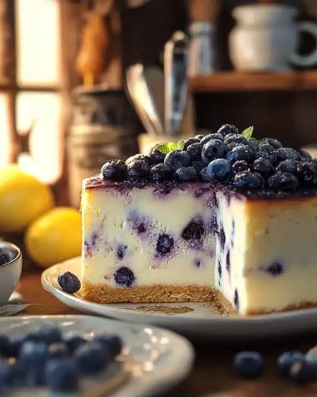 Lemon Blueberry Cheesecake Cake 7 Lemon Blueberry Cheesecake Cake