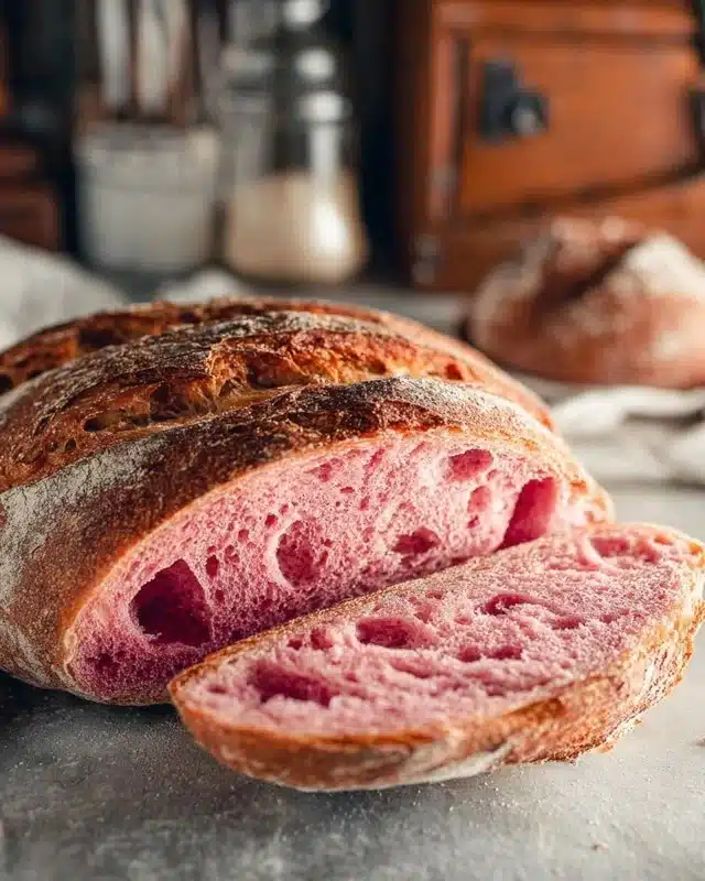 Pink Sourdough Bread for Valentine's Day 4 Pink Sourdough Bread for Valentine's Day