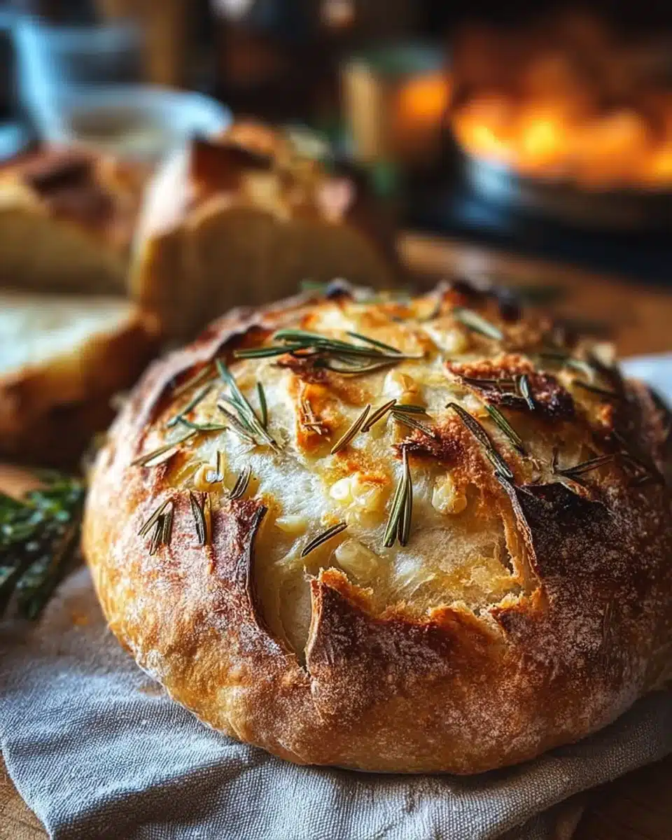 Rosemary & Roasted Garlic Artisan Bread