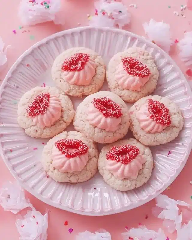 Soft Strawberry Kiss Cookies 4 Soft Strawberry Kiss Cookies