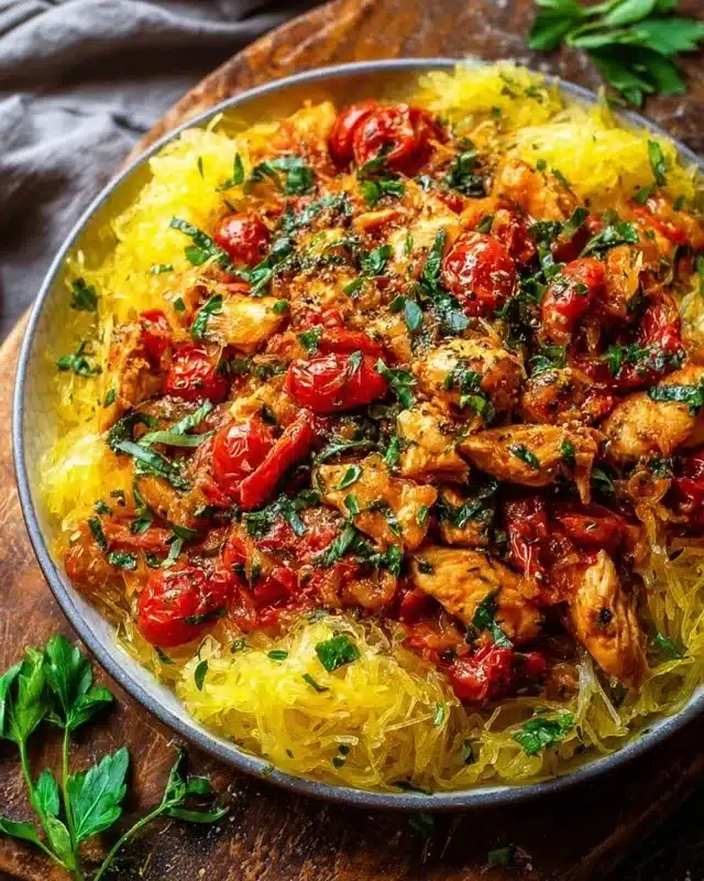 Tuscan Chicken and Spaghetti Squash