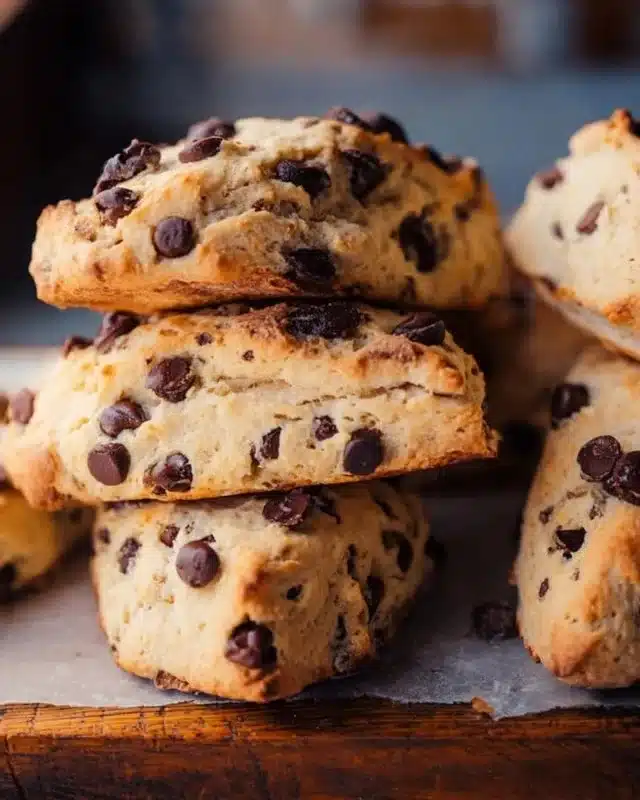 Yummy Sour Dough Discard Scones with Chocolate Chips