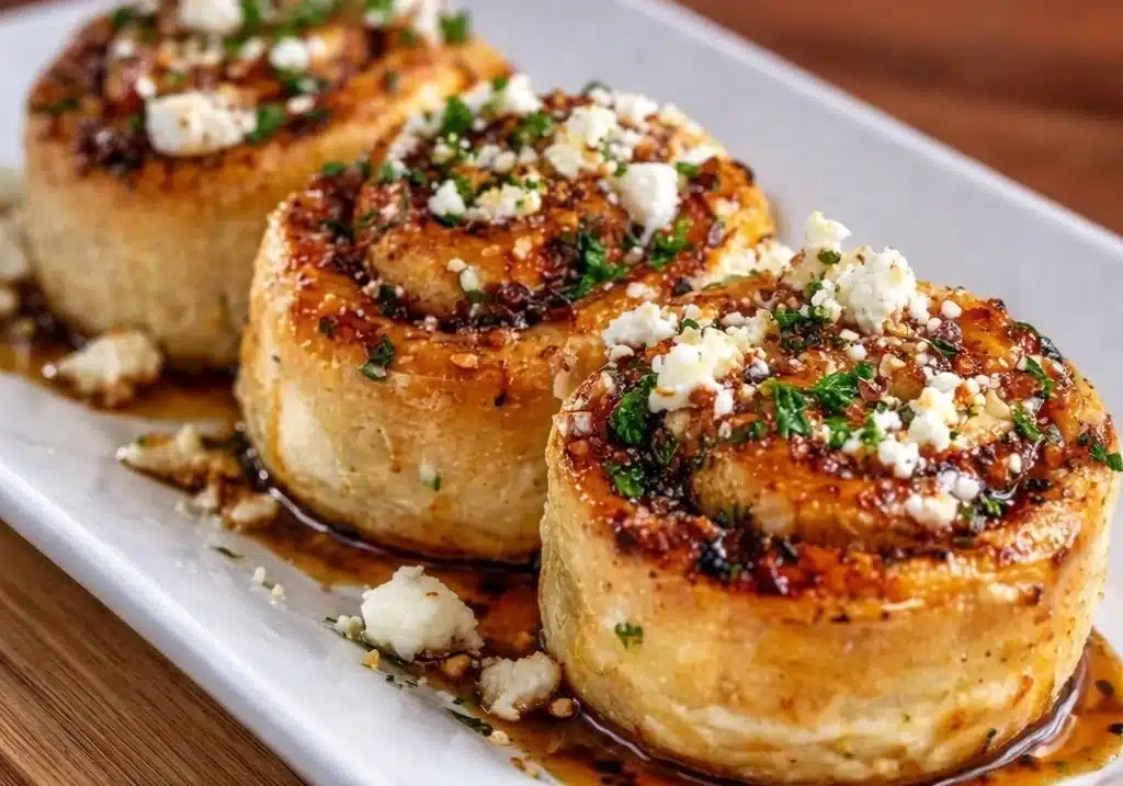 Chili Honey Feta Rolls