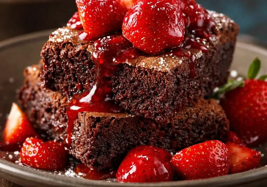 Strawberry Brownie Dessert