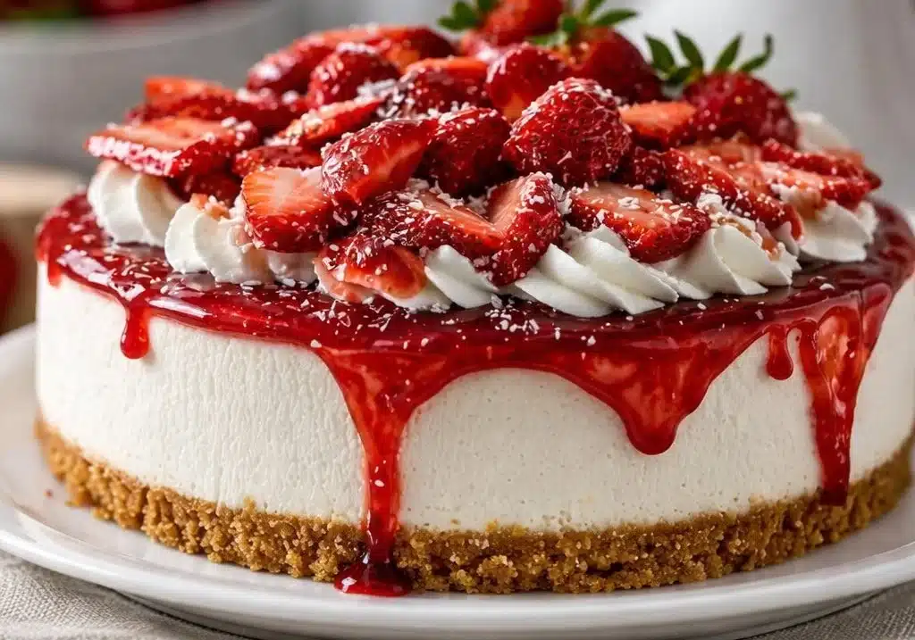 Strawberry Icebox Cheesecake