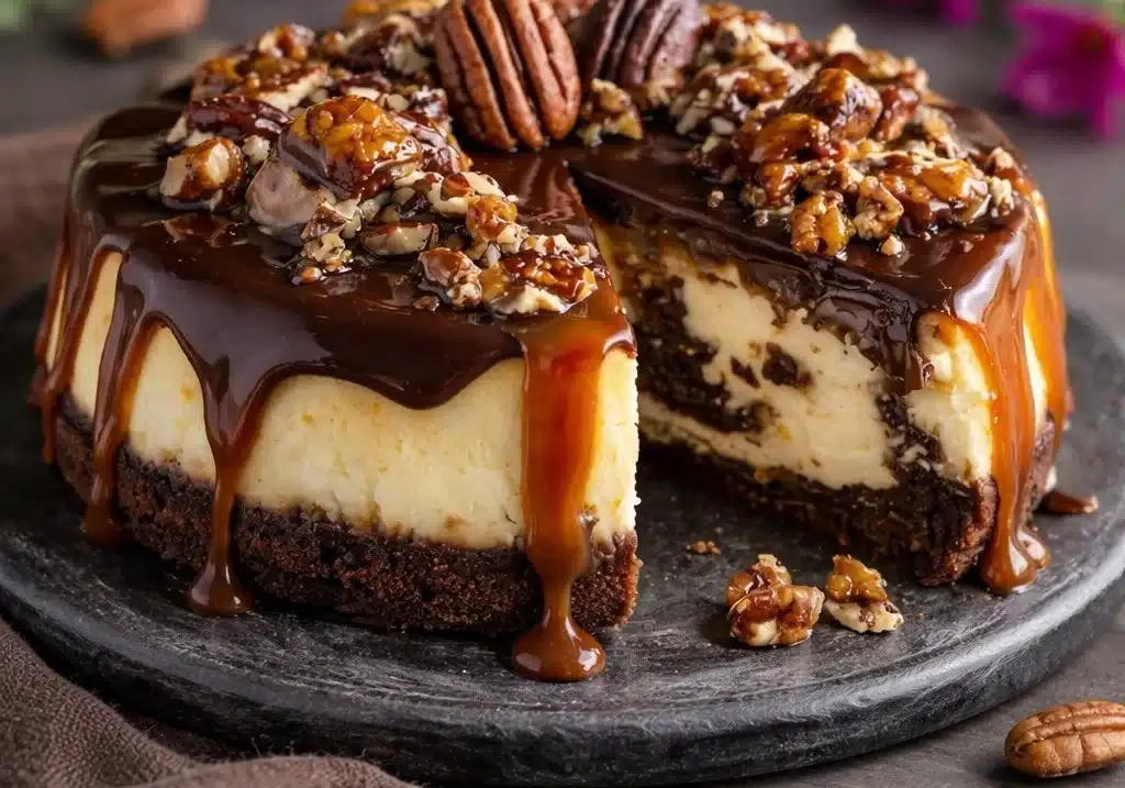Turtle Fudge Cheesecake
