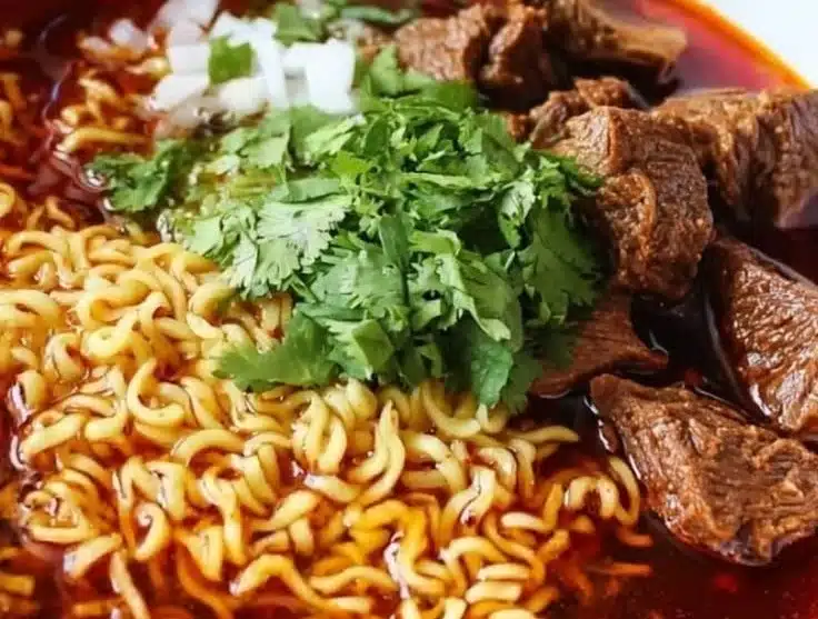 Birria Ramen with Beef and Chile Consomé Recipe