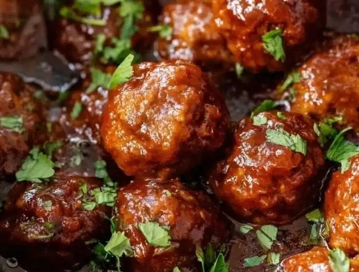 Honey BBQ Crockpot Meatballs