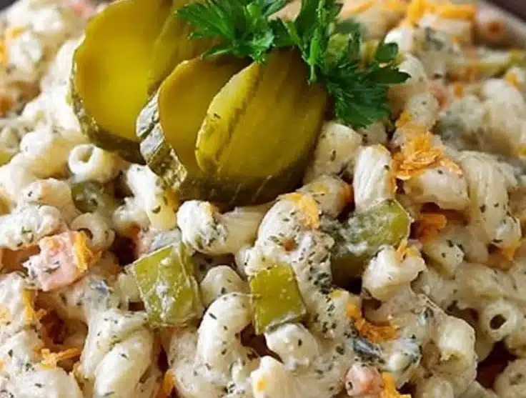 Dill Pickle Macaroni Salad