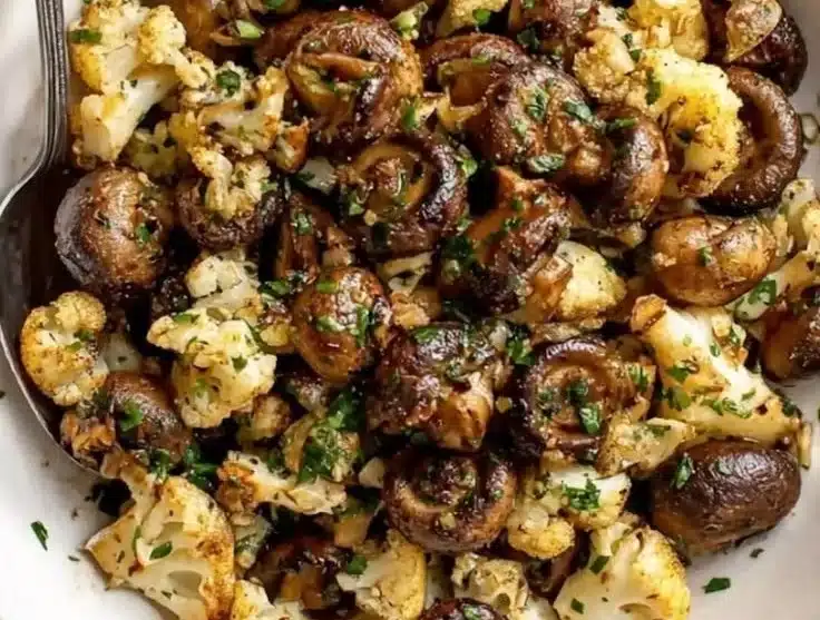 Garlic Mushroom Cauliflower Skillet