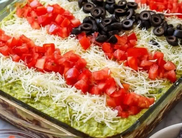 American Flag Layered Taco Dip