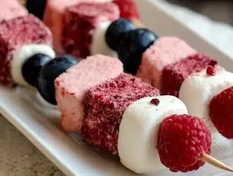 Patriotic Fruit Kabobs