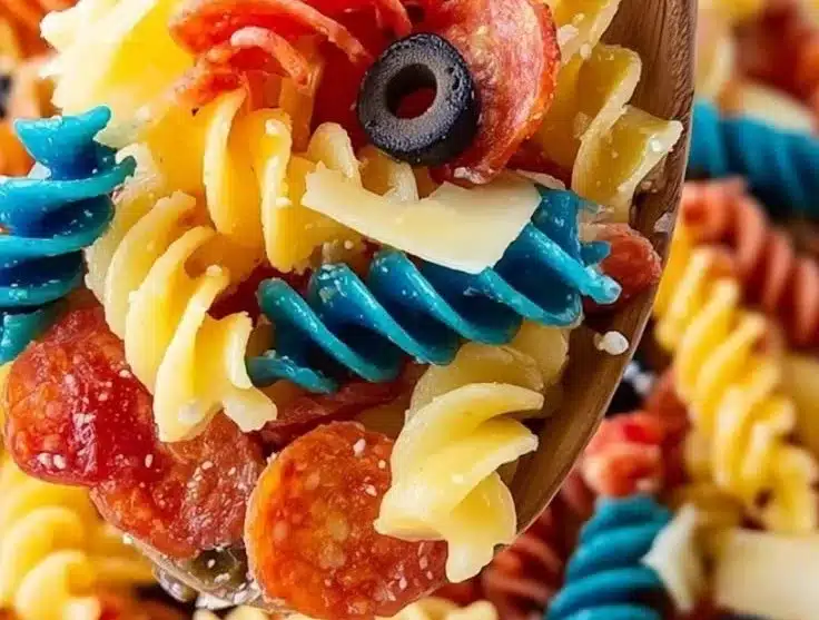 Red White and Blue Pasta Salad