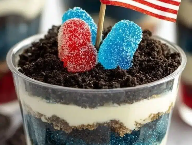 Red, White, and Blue Dirt Cups