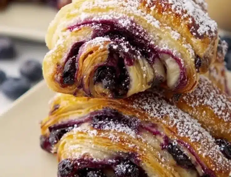 Blueberry Cream Cheese Crescent Rolls 2 Freshly baked blueberry cream cheese crescent rolls
